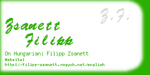 zsanett filipp business card